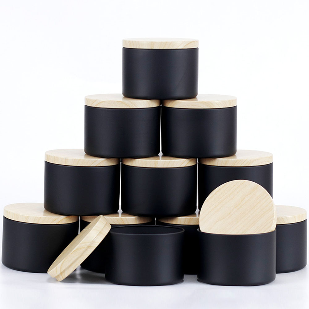 Candle Making Jars With Lids - 24 шт., 4 унции, черные банки