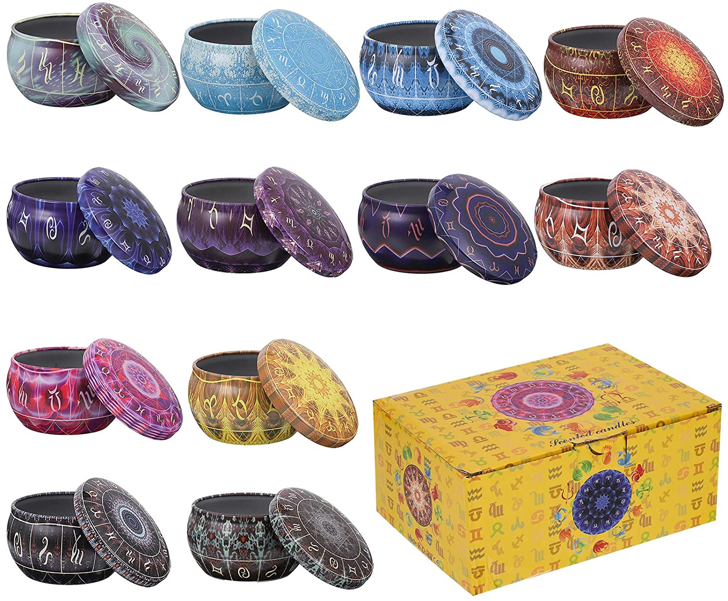 Candle Making Jars With Lids - Упаковка из 12 форм для свечей,